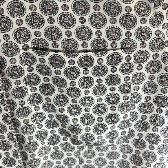 RENA Rowan for Saville Geometric Short Sleeve Shirt Hidden Buttons Size 16 - Picture 3 of 11